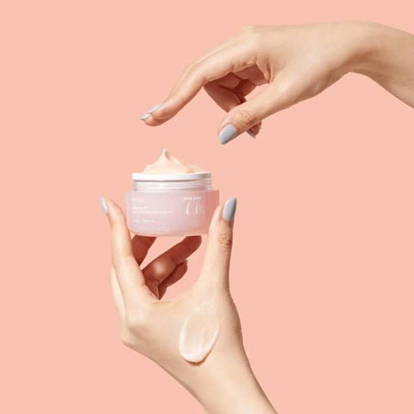 Crema Facial Iluminadora e Hidratante Con 77% de Extracto de Durazno y Niacinamida
