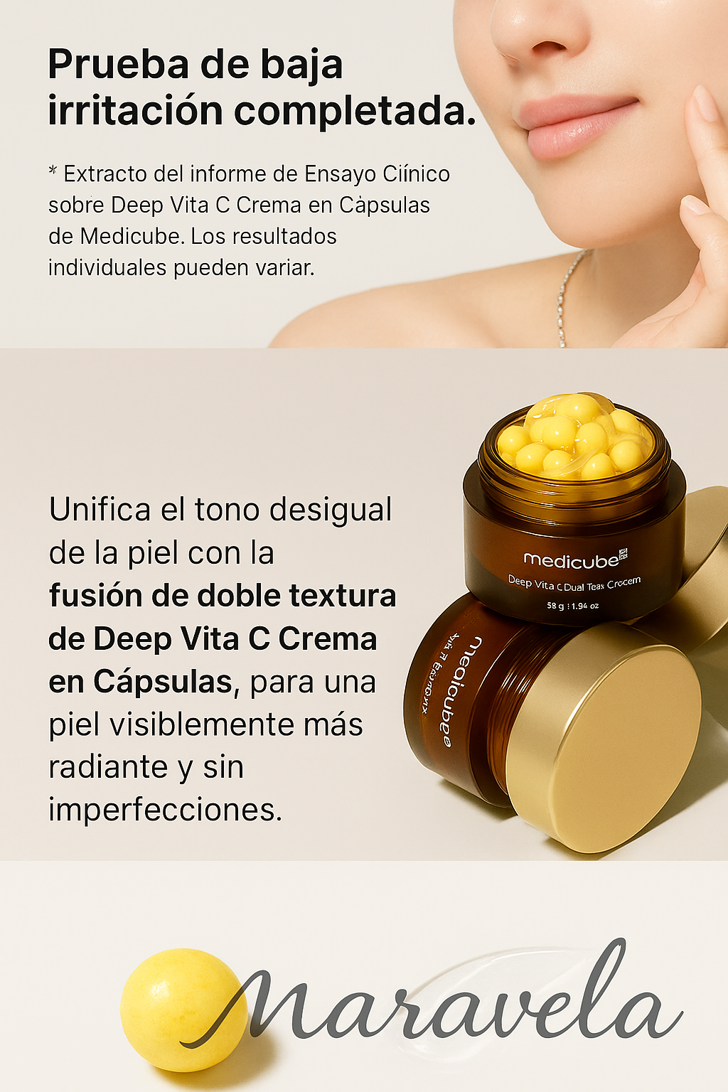 Crema Antioxidante con Cápsulas de Vitamina C – Hidratación y Luminosidad