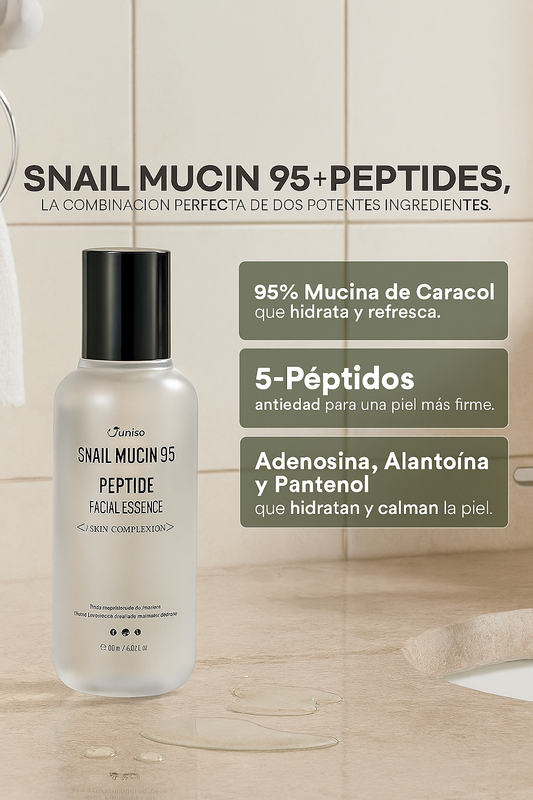 Esencia facial con mucina de caracol 95% + péptidos