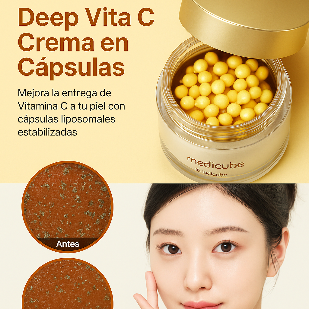 Crema Antioxidante con Cápsulas de Vitamina C – Hidratación y Luminosidad