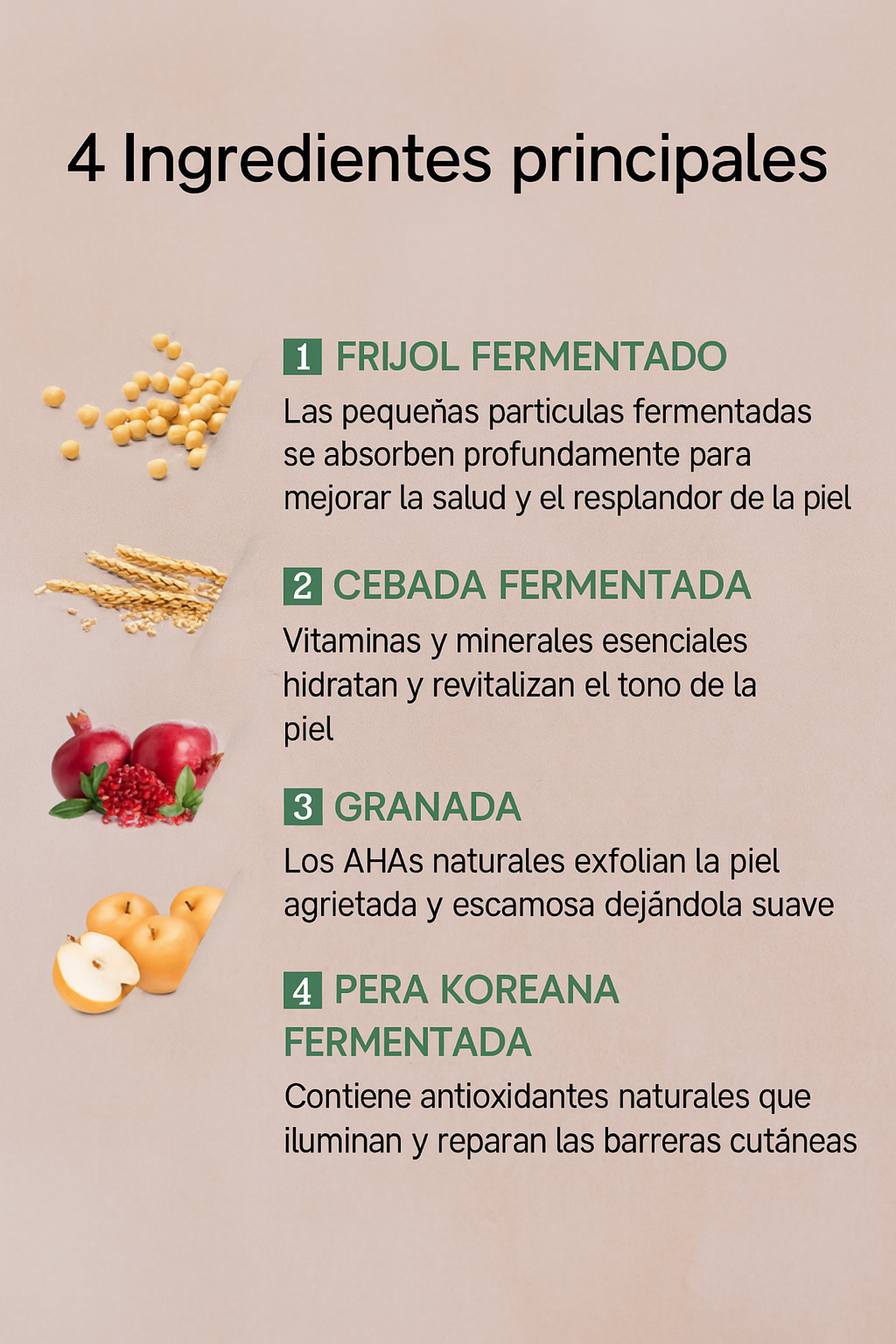 Esencia de frijol - Esencia Hidratante y Exfoliante Suave