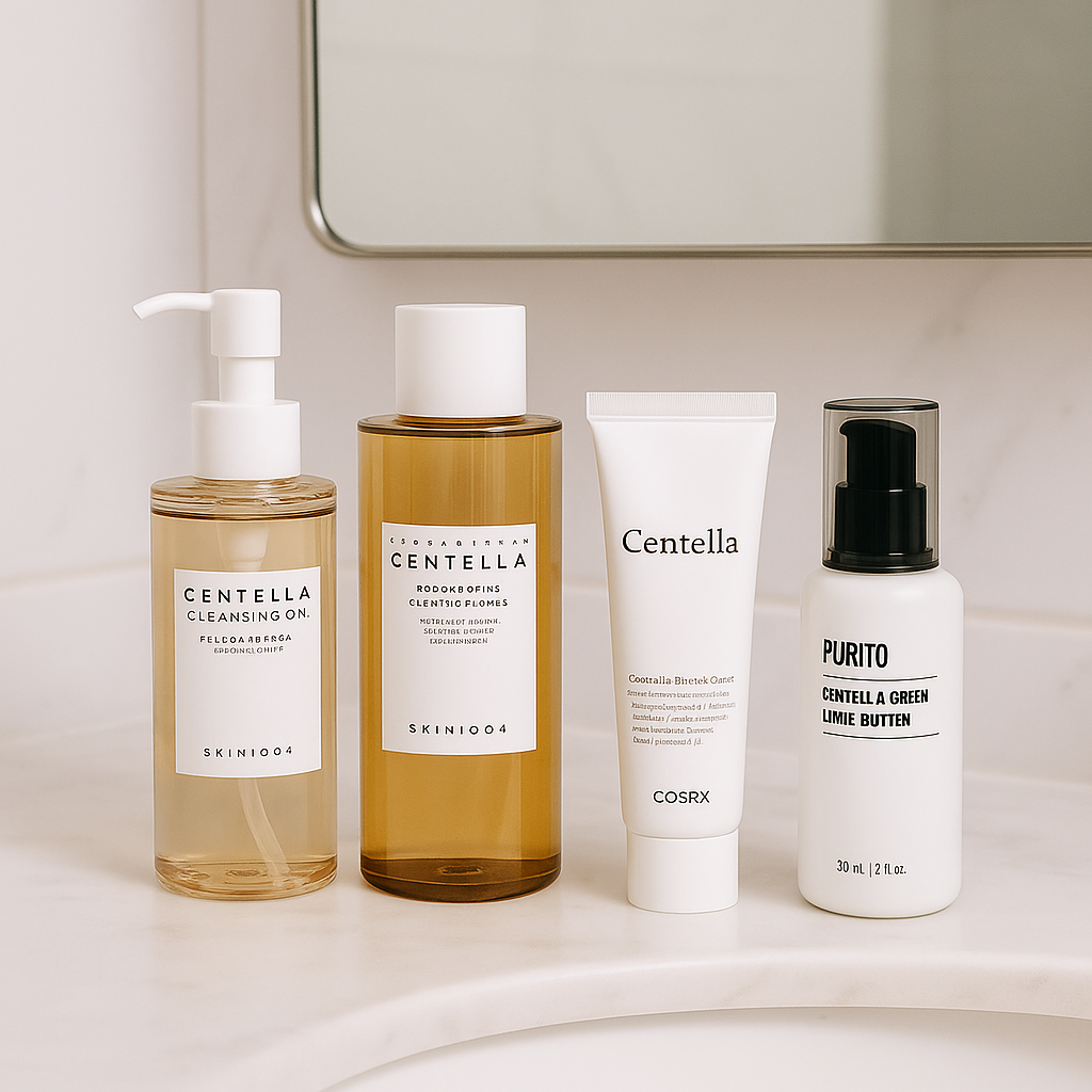 Productos de skincare coreano con Centella Asiática, ideales para piel sensible e irritada – Maravela